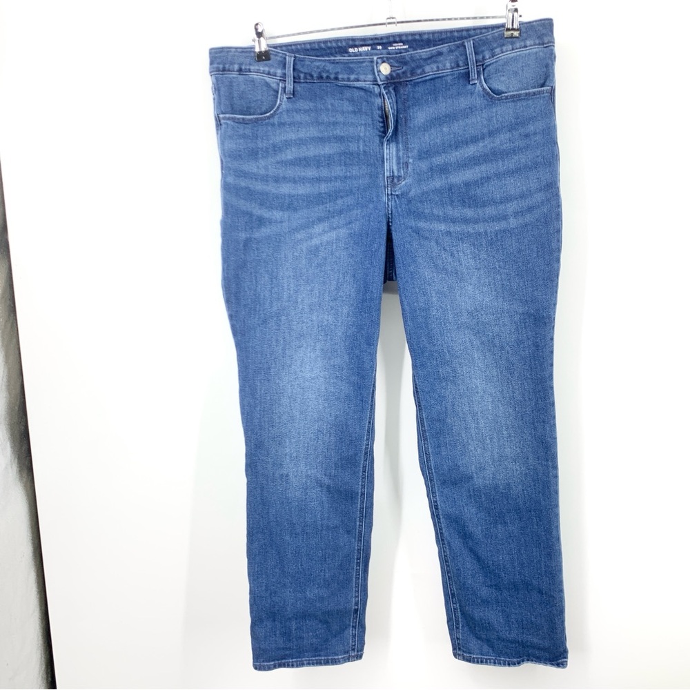 Old‎ Navy Women Size 20 Jeans Wow Straight Dark Wash Pants Stretch High Rise